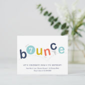 Budget Bounce Geburtstagspartei Einladungspostkarte (Stehend Vorderseite)