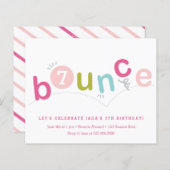 Budget Bounce Kids Age Birthday Party Einladung (Vorne/Hinten)