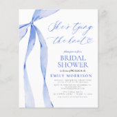 Budget Bow Sie bindet die Knot Blue-Einladung (Vorderseite)