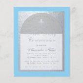 Budget Boy First Communion Silver Gray Blue Einlad (Vorderseite)