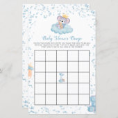 Budget Boy Koala Bear Blue Baby Dusche Bingo Card (Vorne/Hinten)
