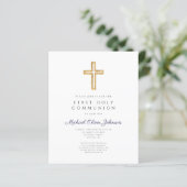 Budget Boy Religious Cross First Communion Foto (Stehend Vorderseite)