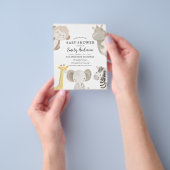 Budget Boys Safari Animals Kinderdusche Einladung Flyer (Gruppe)