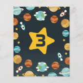 Budget Boys Weltraumrakete Geburtstagsparty (Rückseite)