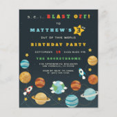 Budget Boys Weltraumrakete Geburtstagsparty (Vorderseite)