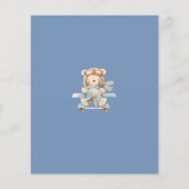 Budget BoyTeddy Bear Baby Shower Einladung (Rückseite)