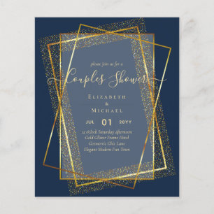 BUDGET Brautpaar Dusche Goldener Geometrischer Rah Flyer