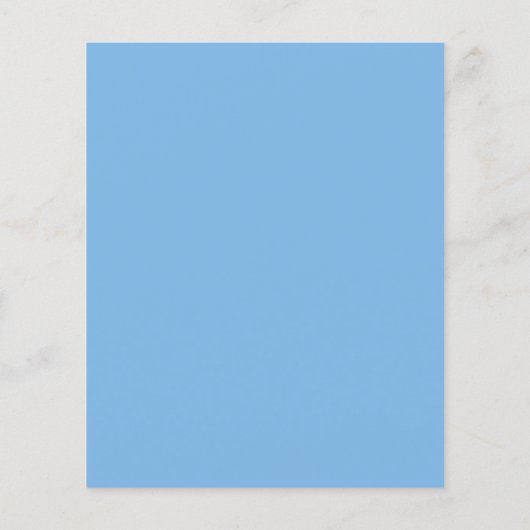 Budget Brautparty Blauer Blumenstrauß Einladung Flyer (Hinten)