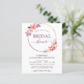 Budget Brautparty Burgundy Geometrische Einladung (Stehend Vorderseite)