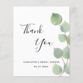 Budget Brautparty Eukalyptus grün danke (Vorderseite)