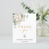 BUDGET Brautparty floral eucalyptus Vielen Dank (Stehend Vorderseite)