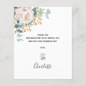 BUDGET Brautparty floral eucalyptus Vielen Dank (Rückseite)