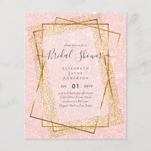 BUDGET BRAUTPARTY Glamour Gold Glitzer schick auss (Vorderseite)