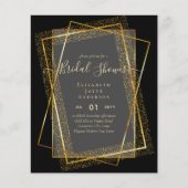 BUDGET BRAUTPARTY Glamour Gold Glitzer schick auss Flyer (Vorne)