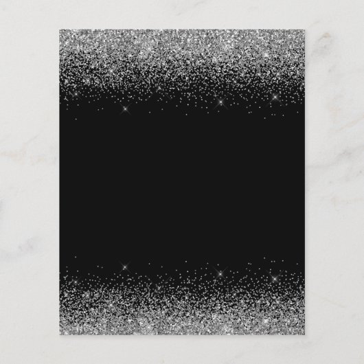 Budget Brautparty Glitzer Black Silver Flyer (Hinten)
