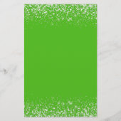 Budget Brautparty Glitzer Silver Green Einladung (Rückseite)