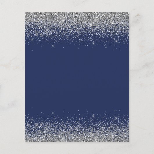 Budget Brautparty Glitzer Silver Navy Blue Flyer (Hinten)