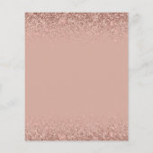 Budget Brautparty Glitzern Blush Pink Einladung Flyer (Hinten)