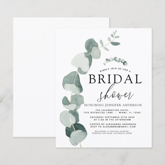 Budget Brautparty Greenery Eukalyptus (Vorne/Hinten)