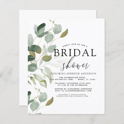 Budget Brautparty Greenery Eukalyptus (Vorne/Hinten)