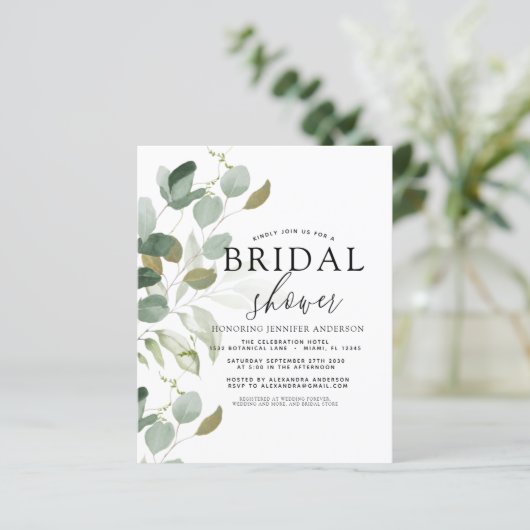 Budget Brautparty Greenery Eukalyptus (Stehend Vorderseite)