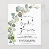 Budget Brautparty Greenery Eukalyptus Succulent Flyer (Vorne)