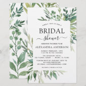 Budget Brautparty Grüne Botanische Einladung (Vorne/Hinten)