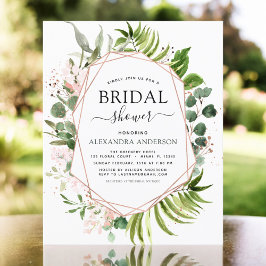 Budget Brautparty Grüne Rose Gold Einladung