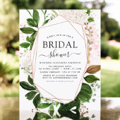 Budget Brautparty Grüne Rose Gold Einladung