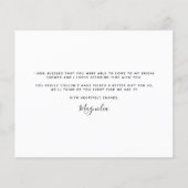 BUDGET Brautparty Honeycomb Danke Karte (Rückseite)