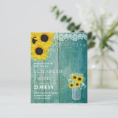 BUDGET-Brautparty lädt zu rustikalen Sonnenblumen (Stehend Vorderseite)