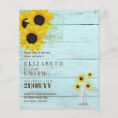 BUDGET-Brautparty lädt zu rustikalen Sonnenblumen  (Vorderseite)