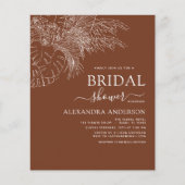 Budget Brautparty Minimalistisch Pampas Gras Flyer (Vorne)