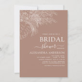 Budget Brautparty Minimalistisch Pampas Grass Invi Einladung (Vorderseite)