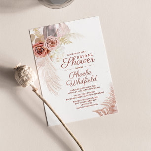 Budget Brautparty Pampas Grass Einladung