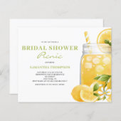 Budget Brautparty Picnic Lemon Einladung (Vorne/Hinten)