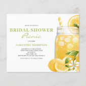 Budget Brautparty Picnic Lemon Einladung (Vorderseite)