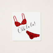 BUDGET Brautparty Red Lingerie Panty Game Card (Rückseite)
