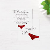 BUDGET Brautparty Red Lingerie Panty Game Card (Schreibtisch)