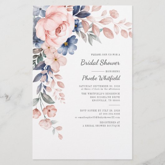 Budget Brautparty Rosa Blumenausweis Briefpapier (Vorderseite)