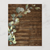 Budget Brautparty Rustikale Holzeinladung Flyer (Hinten)