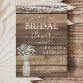 Budget Brautparty Rustikales Gipskraut Flyer