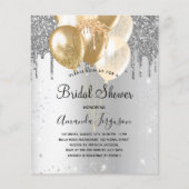 Budget Brautparty Silbergoldballons Glitzer (Vorderseite)