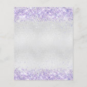 Budget Brautparty Silberviolett Einladung (Rückseite)