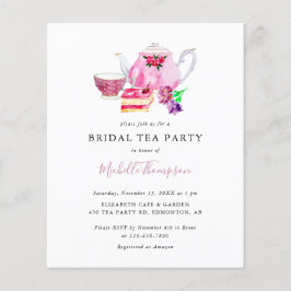 Budget Brautparty Tee Party Pink Teapot Skript