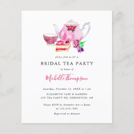 Budget Brautparty Tee Party Pink Teapot Skript