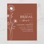 Budget Brautparty Terracotta Burnt Orange Flyer (Vorne)