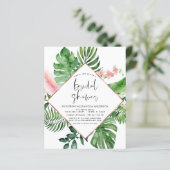 Budget Brautparty Tropenpalme Wasserfarbe (Stehend Vorderseite)