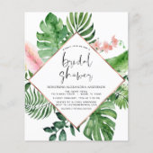 Budget Brautparty Tropenpalme Wasserfarbe (Vorderseite)