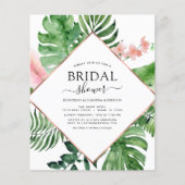 Budget Brautparty Tropical Palm Geometric (Vorderseite)